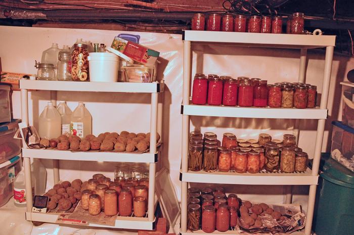 Filename: 11-12-2013-1.jpg
Description: Potatoes and Canned tomatoes, applesauce, peaches, peach salsa, pears, zucchini relish, and green tomato salsa Potatoes and Canned tomatoes, applesauce, peaches, peach salsa, pears, zucchini relish, and green tomato salsa