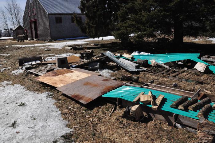 Filename: Empty-Woodpile.jpg
Description: We burned 7.5 cords of wood in our two stoves this winter, but only used the furnace for hot water and for a couple of weekends when we were away to keep the pipes from freezing. We burned 7.5 cords of wood in our two stoves this winter, but only used the furnace for hot water and for a couple of weekends when we were away to keep the pipes from freezing.