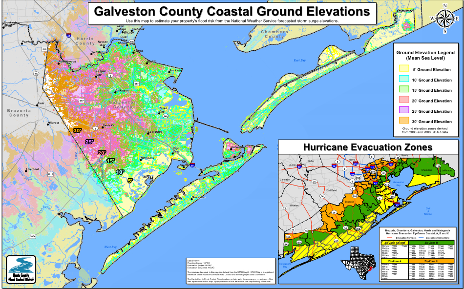 Galveston Flood Zone Map