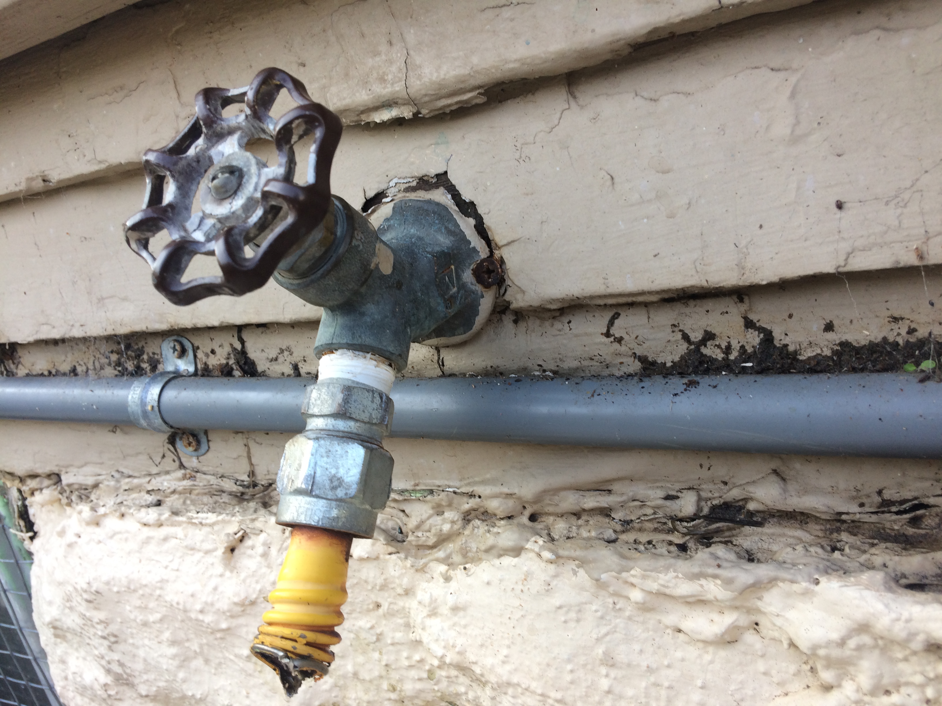 Change an exterior faucet over to a frost proof style