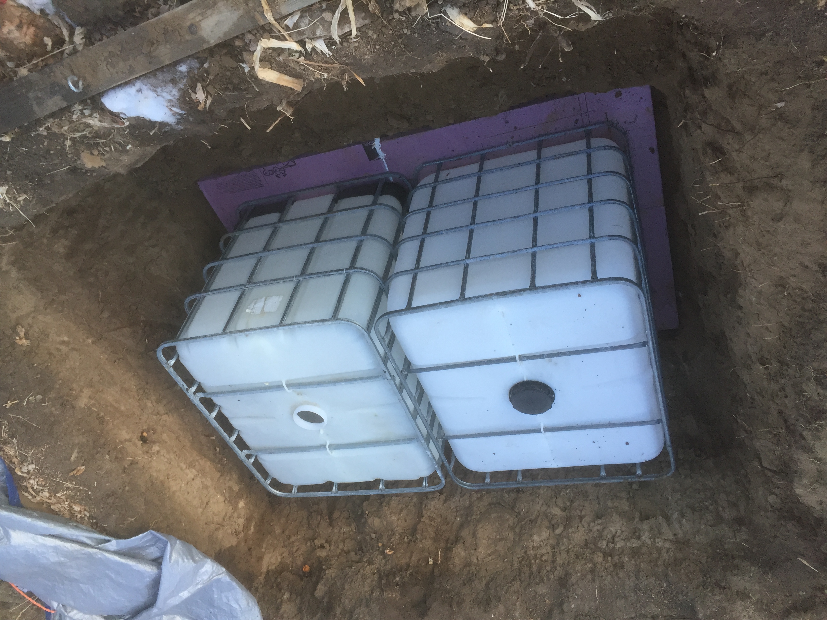 5. горизонтальная бочка 5000л. биостанция из еврокубов. кубы для канализации. емкость подземная d3000.